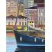 Painting Le port de Marseille entre chien et loup by Alice Roy | Painting Figurative Landscapes Marine Architecture Acrylic