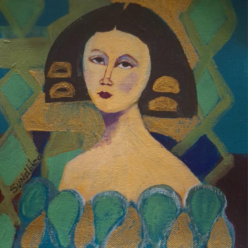 Peinture Menina 1 par Sundblad Silvina | Tableau Figuratif Acrylique Pastel