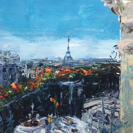 Painting Bonjour Paris by Rodrigues Bené | Painting Figurative Acrylic Pop icons, Urban