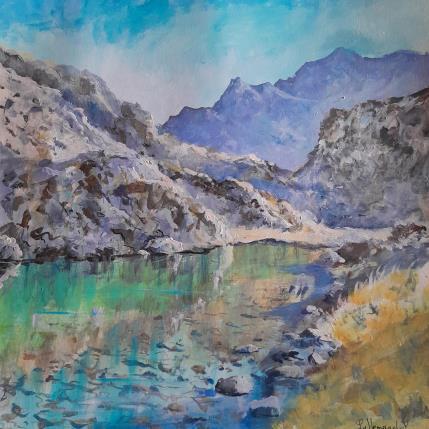 Peinture Lac Merlat Belledonne par Lallemand Yves | Tableau Figuratif Acrylique Urbain