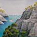 Painting AQ 36 Entrée dans la calanque by Burgi Roger | Painting Figurative Landscapes Marine Nature Acrylic