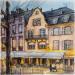 Gemälde Marché de Noel à Colmar von Sorokopud Angelina | Gemälde Realismus Urban Aquarell
