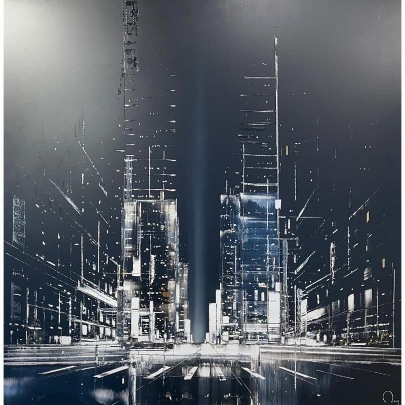 Peinture Omega par Rey Julien | Tableau Figuratif Urbain Feuille d'or