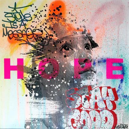 Painting Hope and stay good by Maderno | Painting Street art Acrylic, Graffiti Child