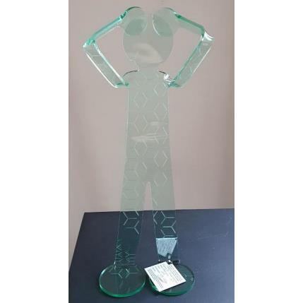 Sculpture Flexo Be Desperate HNY par Zed | Sculpture Figuratif Plexiglas Minimaliste