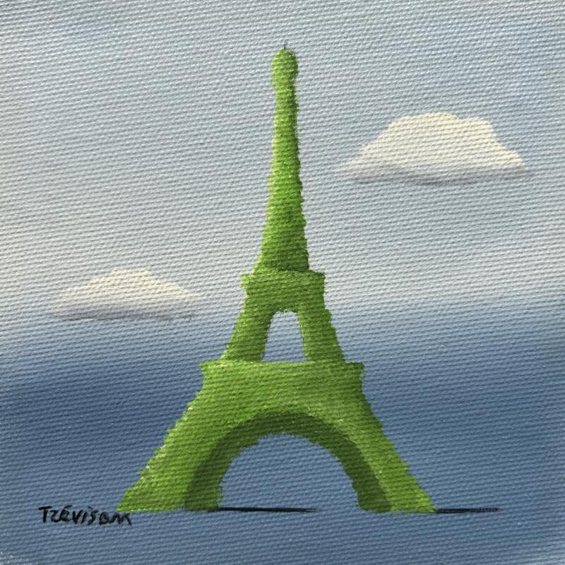 Gemälde Eiffel végétal von Trevisan Carlo | Gemälde Öl