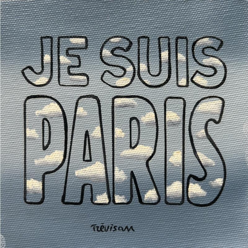 Painting Je suis Paris by Trevisan Carlo | Painting Oil