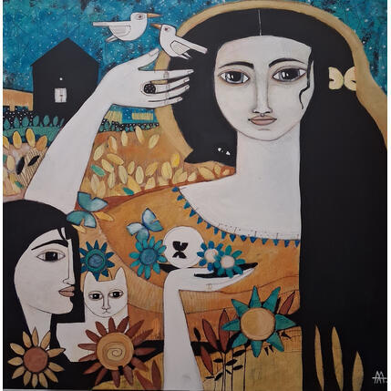 Painting Ofrenda by Arias Parera Almudena | Painting Naive art Acrylic, Gluing
