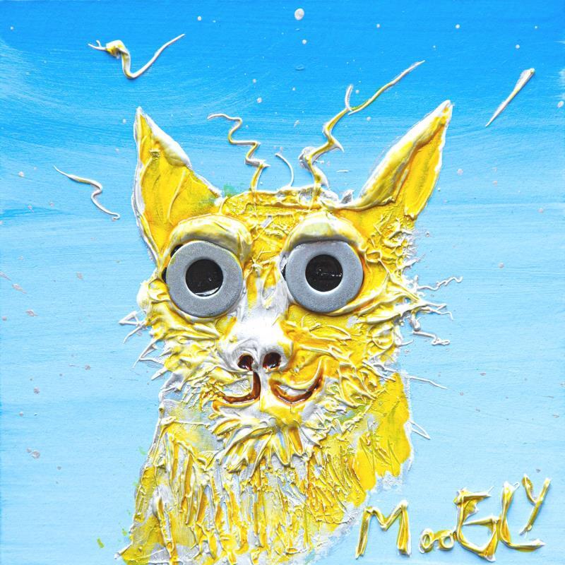 Painting Solarius by Moogly | Painting Raw art Animals Cardboard Acrylic Resin Pigments