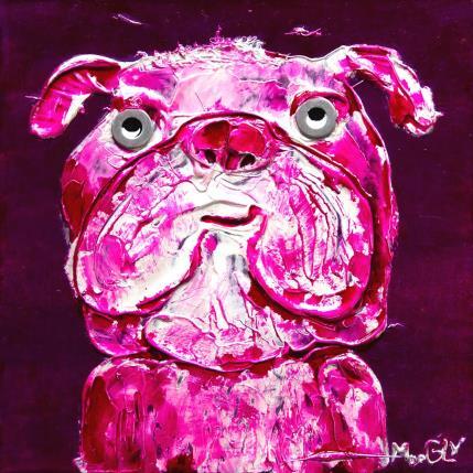 Painting Sérénitus by Moogly | Painting Raw art Acrylic, Cardboard, Pigments, Resin Animals