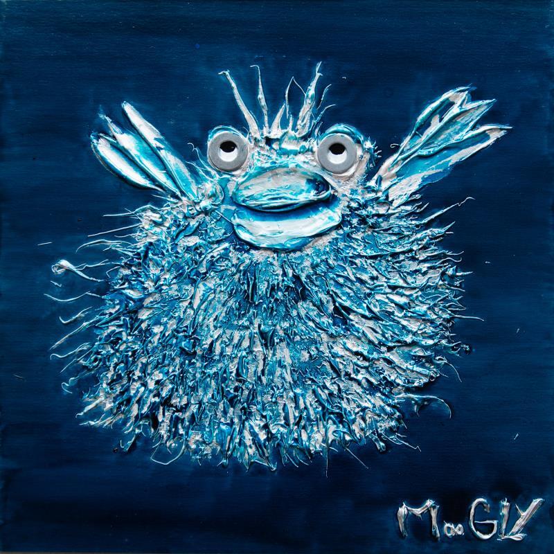 Peinture Spiritus par Moogly | Tableau Art Singulier Animaux Carton Acrylique Résine Pigments