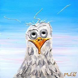 Painting Méningius by Moogly | Painting Raw art Acrylic, Cardboard, Pigments, Resin Animals