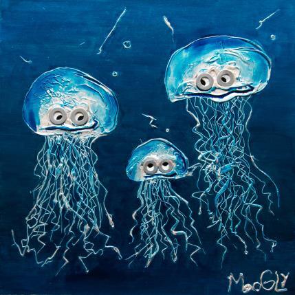 Painting Surprotectus by Moogly | Painting Raw art Acrylic, Cardboard, Pigments, Resin Animals