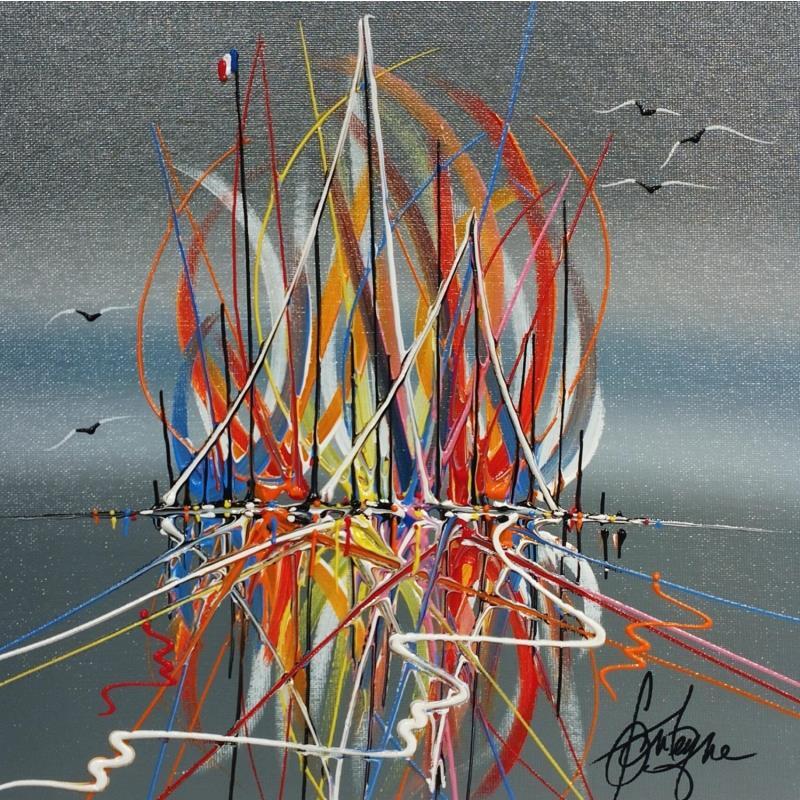 Painting Mille feux Marseille by Fonteyne David | Painting Figurative Marine Acrylic