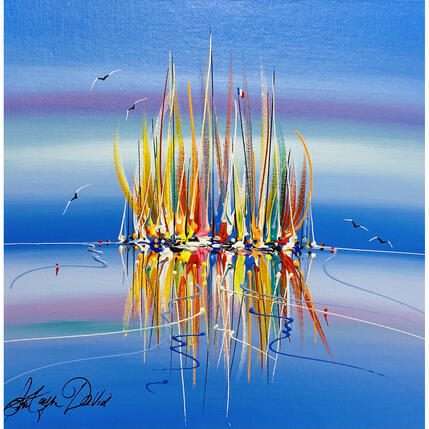 Painting Au loin l'horizon by Fonteyne David | Painting Figurative Acrylic