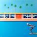 Painting California light pool by Trevisan Carlo | Painting Pop-art Sport Architecture Oil