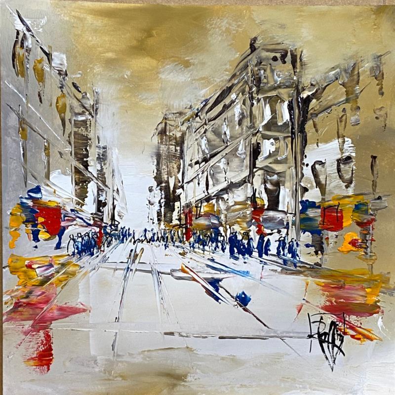 Peinture Début de soirée par Raffin Christian | Tableau Figuratif Urbain Huile