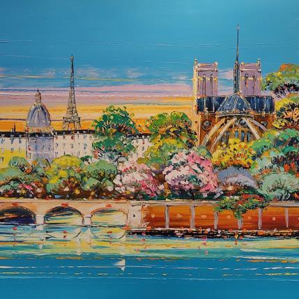 Painting Paris forever by Corbière Liisa | Painting Figurative Oil Landscapes