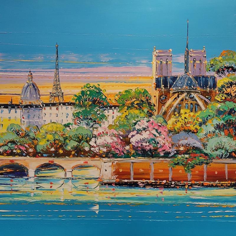Painting Paris forever by Corbière Liisa | Painting Figurative Landscapes Oil