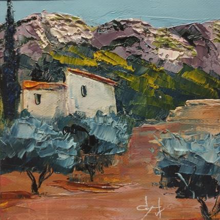 Painting Les oliviers dans la plaine by Degabriel Véronique | Painting Figurative Oil Landscapes