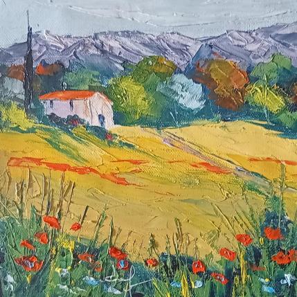 Painting Petit mas dans le luberon by Degabriel Véronique | Painting Figurative Oil Landscapes, Life style, Pop icons, Urban