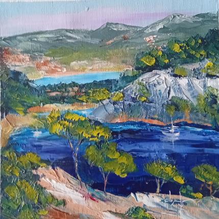 Painting Calanque près de cassis by Degabriel Véronique | Painting Figurative Oil Landscapes, Life style, Pop icons, Urban