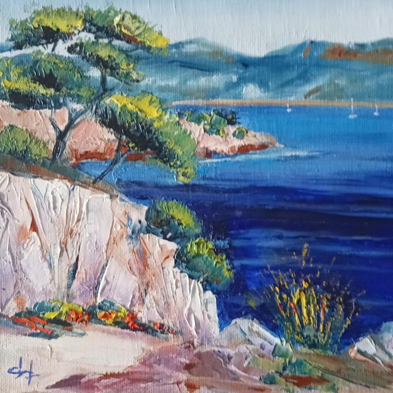 Peinture Les pins dans les calanques par Degabriel Véronique | Tableau Figuratif Paysages Urbain Scènes de vie Huile