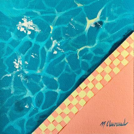 Painting POOLSIDE SERENITY by Clavaud Morgane | Painting Figurative Acrylic Architecture, Landscapes, Life style