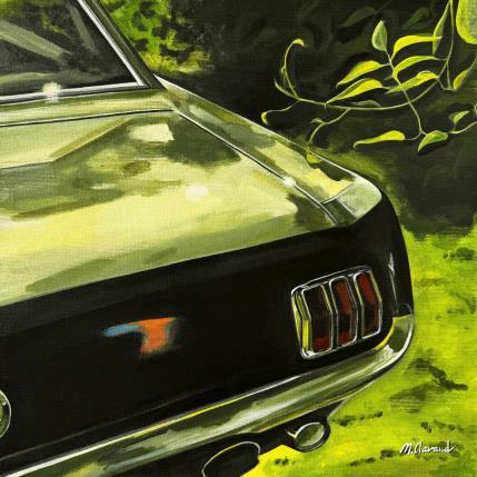 Painting HIDDEN IN GREENERY by Clavaud Morgane | Painting Figurative Acrylic Landscapes, Life style, Still-life