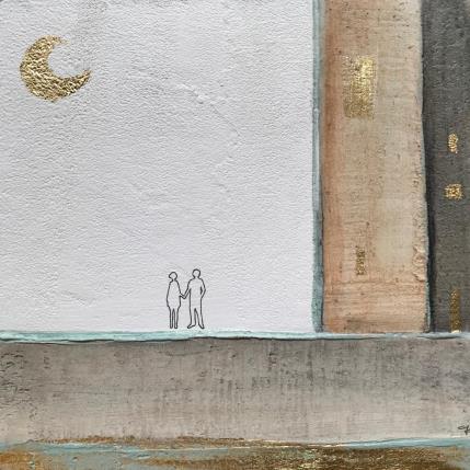 Painting SE STASERA SONO QUI by Roma Gaia | Painting Subject matter Acrylic, Sand Minimalist, Pop icons