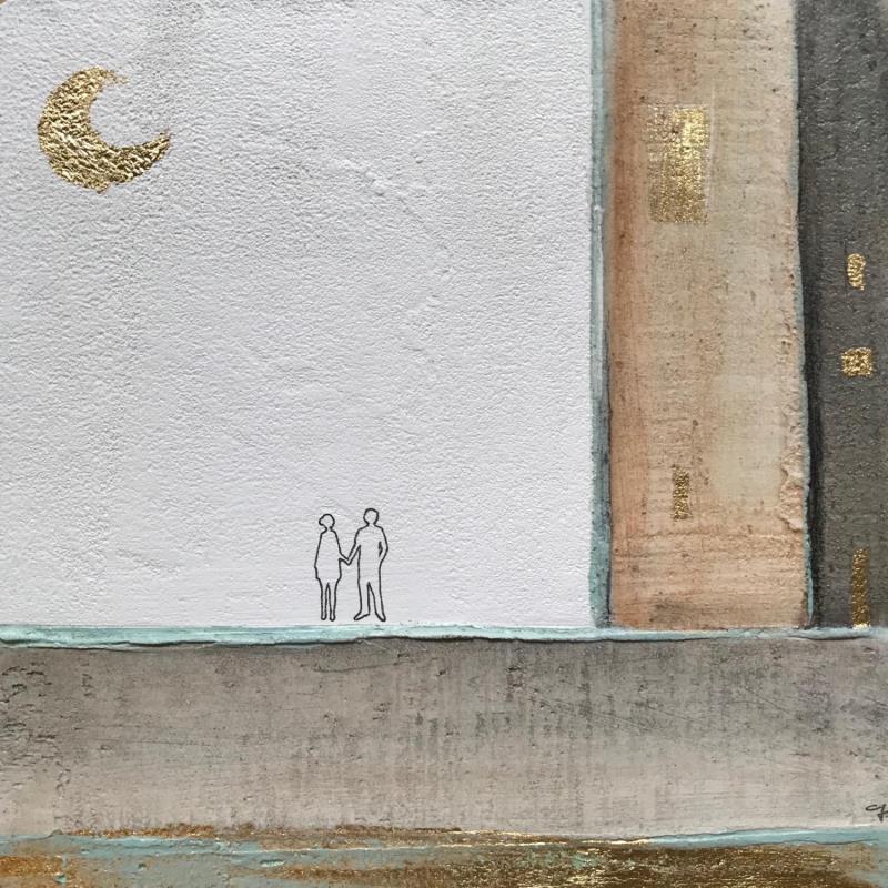 Painting SE STASERA SONO QUI by Roma Gaia | Painting Subject matter Minimalist Acrylic Sand