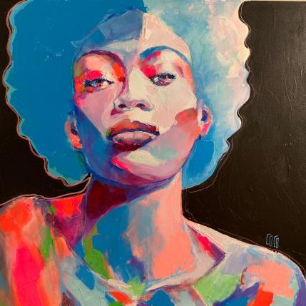 Peinture Conversations silencieuses « Défience » par Coco | Tableau Figuratif Acrylique Portraits