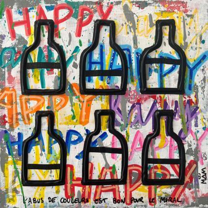 Peinture L'ABUS DE COULEURS par Mam | Tableau Pop-art Acrylique Icones Pop, Minimaliste, Scènes de vie