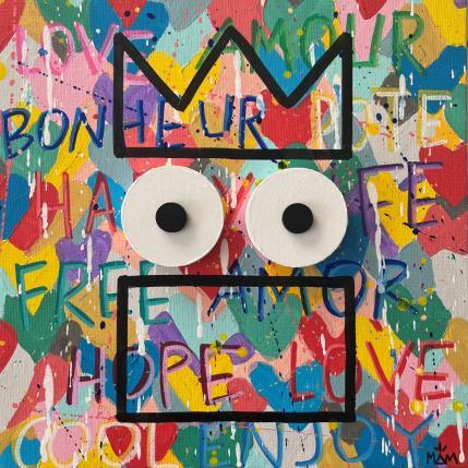 Peinture BONHEUR par Mam | Tableau Pop-art Acrylique Icones Pop, Portraits, Société