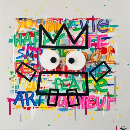Peinture YOUPI par Mam | Tableau Pop-art Acrylique Icones Pop, Minimaliste, Portraits