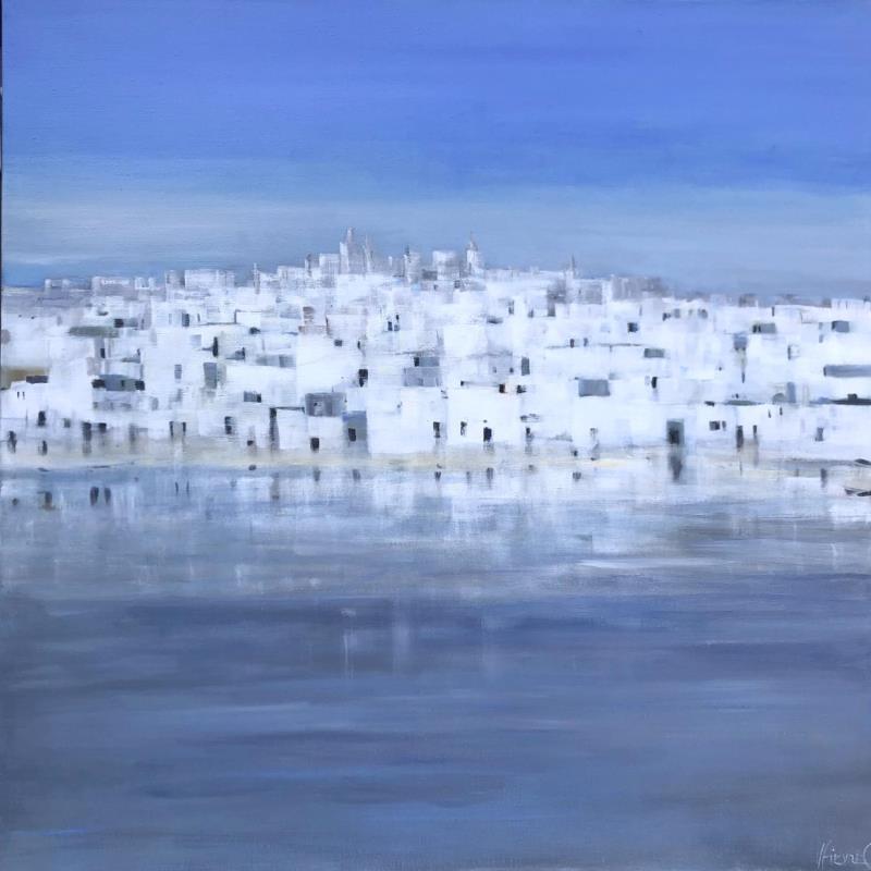 Peinture Le ciel était bleu par Fièvre Véronique | Tableau Figuratif Paysages Marine Nature Acrylique