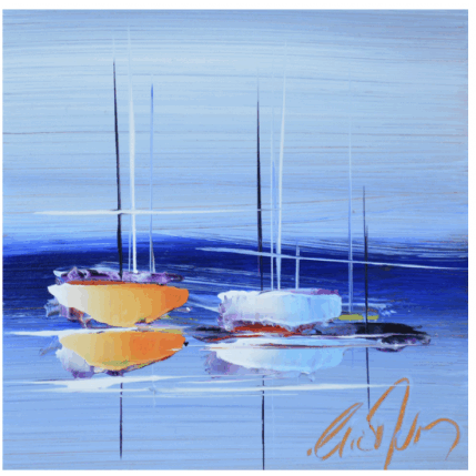 Gemälde Bel été von Munsch Eric | Gemälde Figurativ Acryl, Öl Marine