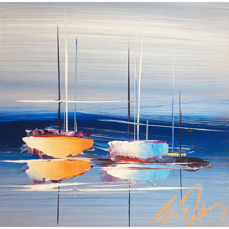 Gemälde Bel été von Munsch Eric | Gemälde Figurativ Marine Öl Acryl