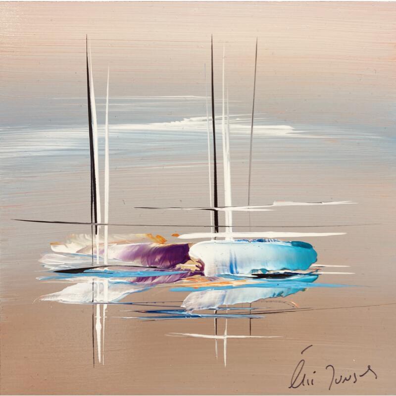 Peinture L'Instant épuré par Munsch Eric | Tableau Figuratif Marine Huile Acrylique