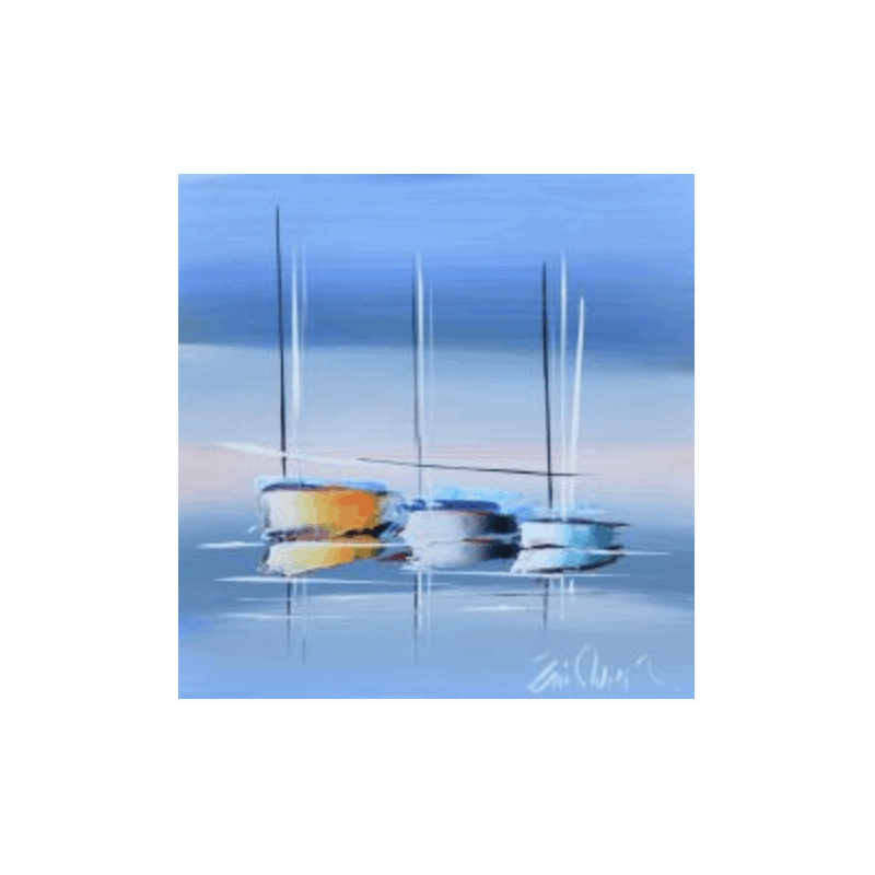 Pintura Beau voyage por Munsch Eric | Pintura Figurativo Marine Aceite Acrílico