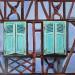 Peinture Green shutters par Rasa | Tableau Figuratif Urbain Acrylique