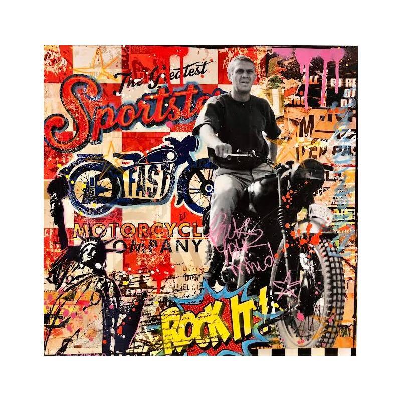 Peinture Rocksteve par Novarino Fabien | Tableau Pop-art Icones Pop