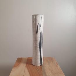 Skulptur Vase Raku 10 von Escoffier Odile | Skulptur Figurativ Raku Minimalistisch