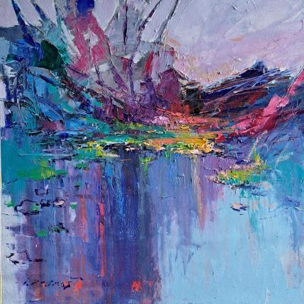 Peinture White and Blue  par Petras Ivica | Tableau Impressionnisme Huile Paysages