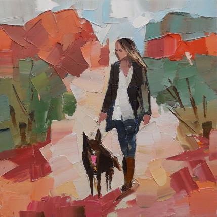 Painting Walk Together by Lunetskaya Elena | Painting Figurative Oil Pop icons