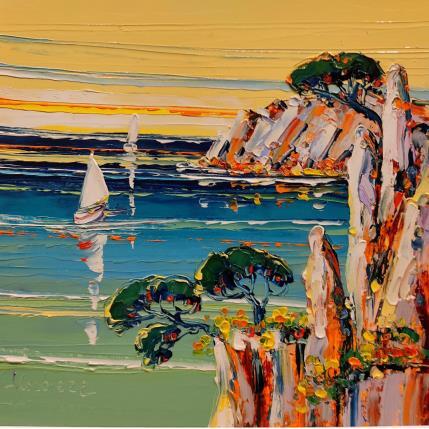 Peinture ooo, j'ai le vertige par Corbière Liisa | Tableau Figuratif Huile Marine, Paysages