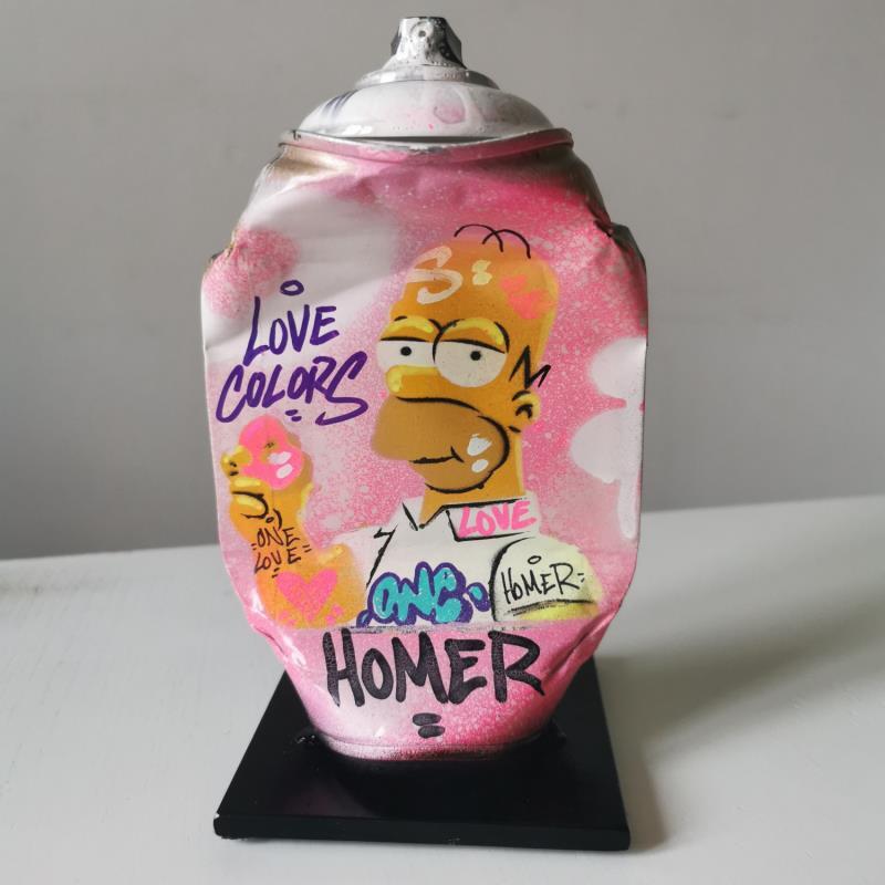 Sculpture Donut lover  par Lemoine Mael | Sculpture Pop-art Icones Pop Graffiti Acrylique