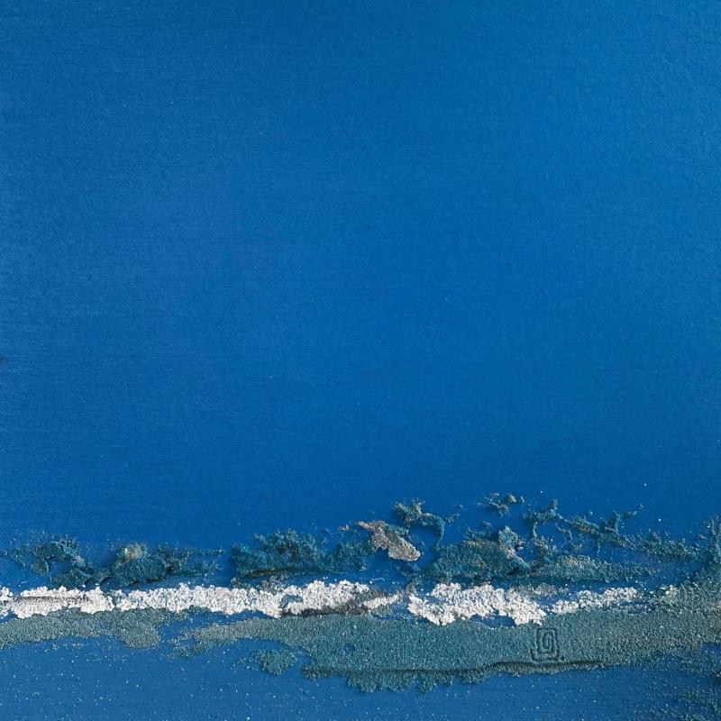 Peinture Carré Lyonnais par CMalou | Tableau Matiérisme Minimaliste Carton Sable