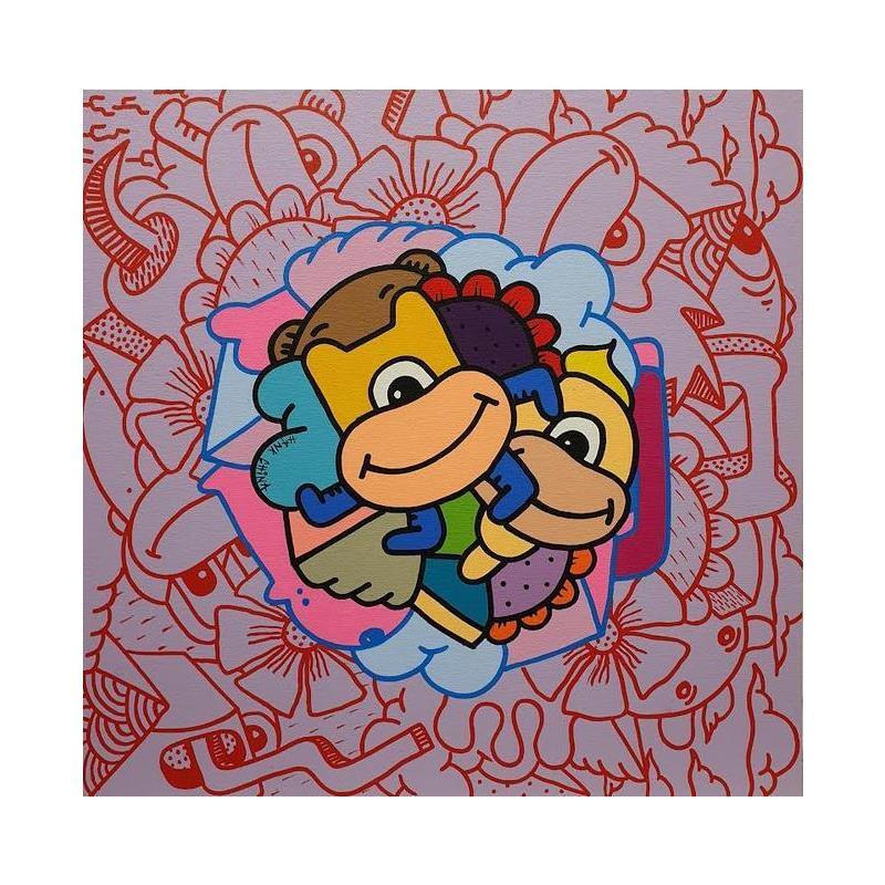 Painting Fugazi two by Hank China | Painting Pop-art Pop icons Acrylic Posca