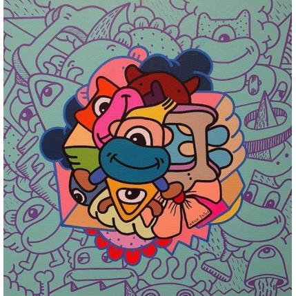 Peinture Fugazi three par Hank China | Tableau Pop-art Acrylique, Posca Icones Pop